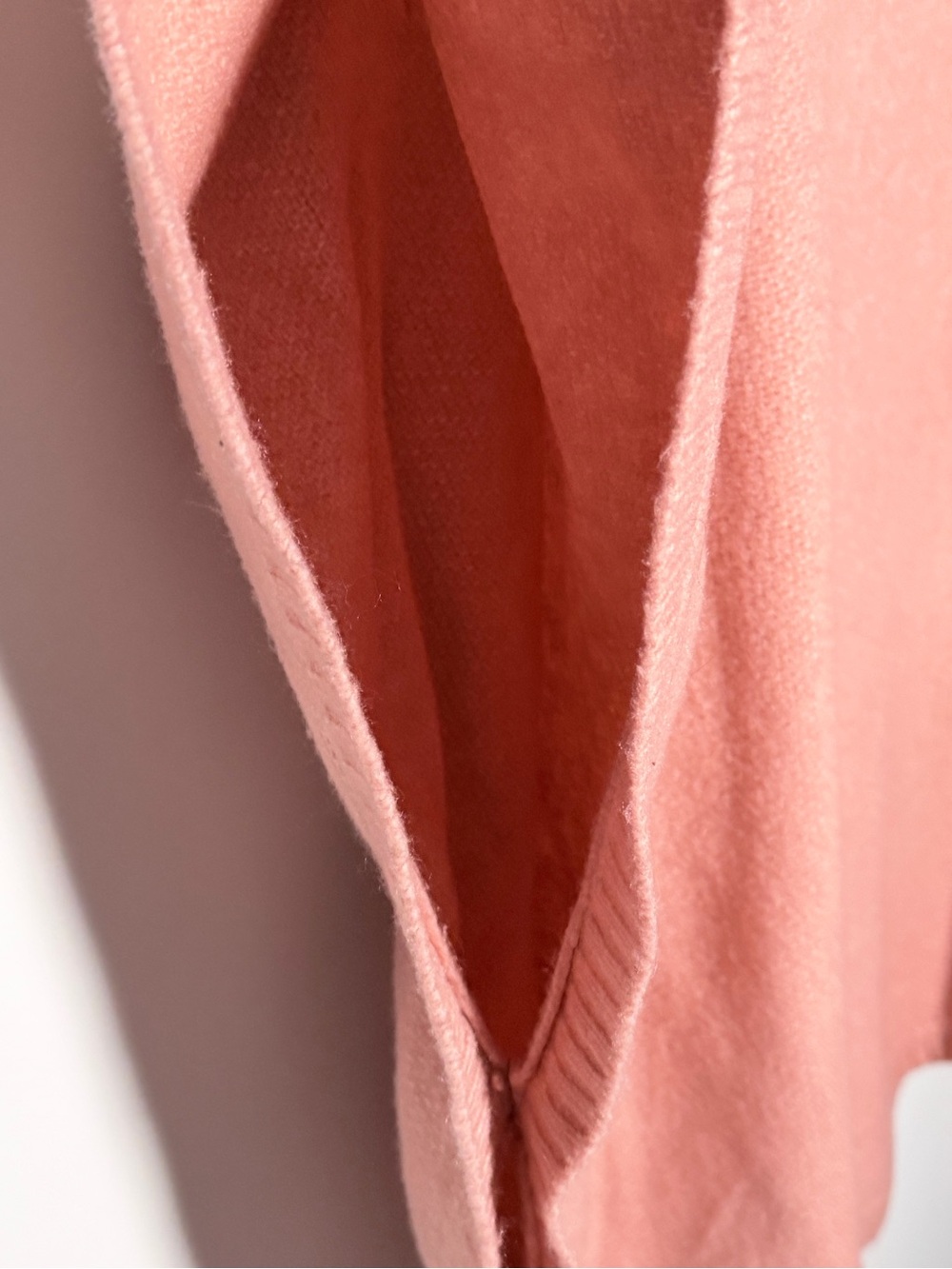 LOFT Blush-Peach Knit Poncho Sweater - Picture 5 of 9
